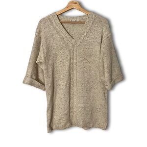 Vintage Marisa Christina Silk & Wool Blend Beige Oversized Sweater